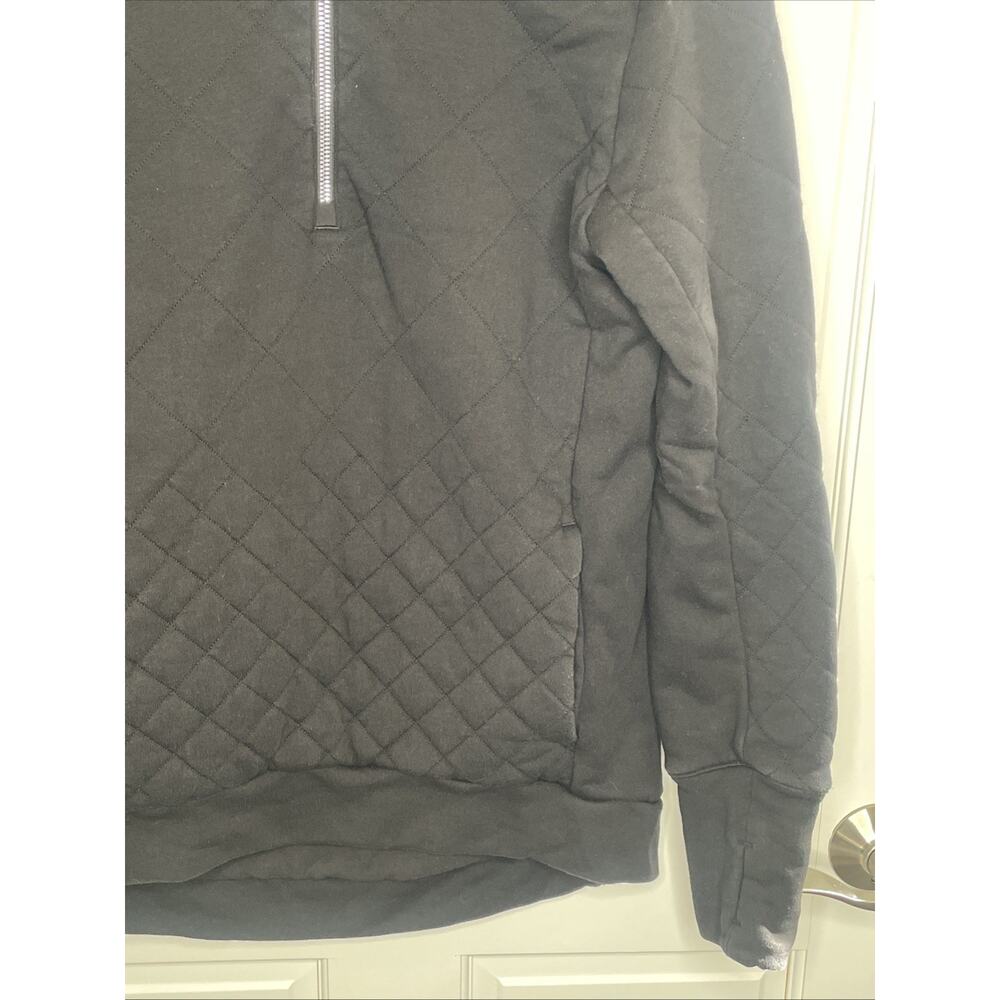 Lululemon Women's Forever Warm Black Quilted 1/4 Zip Pullover Sz 6 Outdoors Cozy - Picture 6 of 16